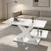 Konferenčný stolík, 100x48x45 cm, 100% MDF, biely, Náhľad obrázku produktu 9