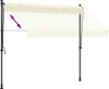 Zaťahovacia markíza krémová 250x150 cm látka a oceľ Náhľad obrázku produktu 8