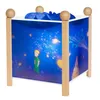 A cube-shaped magical lantern with a depiction of 'The Little Prince' in a starry sky. Produktbild-Vorschau