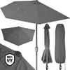 KINGSLEEVE® Demi-parasol Ø 270 cm anthracite Parasol de Voir les images du produit 1