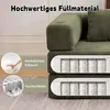 Modulares Sofa 2-Sitzer Cord,Klappbar & Ausziehbar als Produktbild-Vorschau 5