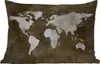 MuchoWow® Outdoor Kissen - Weltkarte - Vintage - Sepia - Produktbild-Vorschau 1