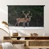 MuchoWow® Wandteppich Wandbehang Rotwild - Schnee - Wald Produktbild-Vorschau 6