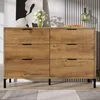Komoda z 6 szufladami, regulowaną półką, dębowymi Podgląd zdjęcia produktu 5