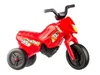 A red toy motorcycle with black wheels and handlebars, shown against a white background. Anteprima dell’immagine prodotto