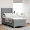 Boxspringbett mit Matratze Hellgrau 90 x 190 cm Stoff Produktbild-Vorschau 2
