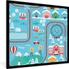 MuchoWow® Gerahmtes Poster Winter - Zug - Schnee - Blau Produktbild-Vorschau 1