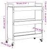 vidaXL Kuchyňský vozík kouřový dub 70x30x82 cm materiál na Náhled obrázku produktu 8