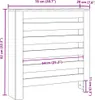 A diagram showing the dimensions of a radiator cover. Anteprima dell’immagine prodotto