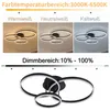 LED Deckenleuchte 84CM Lichtspeicherfunktion Schwarz 76W Produktbild-Vorschau 4
