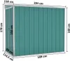 vidaXL Abri de jardin vert 118x194x178 cm Acier galvanisé Voir les images du produit 8