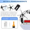 Diagrams and text explaining the features of side and cleaning brushes for a robot vacuum cleaner. Produktbild-Vorschau