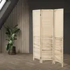 ML-Design Paravent Raumteiler 3-teilig Osaka, Natur, Produktbild-Vorschau 7