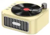 A product shot of a vintage-style Bluetooth speaker designed to look like a record player. Podgląd zdjęcia produktu