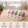 Organzová stuha, 6 kusů, šířka 4 cm, délka 9 m, Náhled obrázku produktu 5