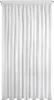 A full-length white curtain with pleats hanging vertically. Produktbild-Vorschau