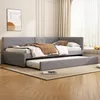 Merax denní lůžko 90x200 cm, rozkládací pohovka s výsuvným Náhled obrázku produktu 1