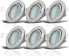 6x LED zapustené bodové svietidlo otočné biele GU10 stropné Náhľad obrázku produktu 2