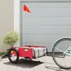 vidaXL Remorque pour vélo Rouge Tissu Oxford et fer Voir les images du produit 2
