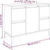 Waschbeckenunterschrank Weiß 80x33x60 cm Holzwerkstoff Produktbild-Vorschau 8