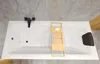 Badewanne Rechteck 150x70 + AcrylSchürze + Bambus Ablage, Produktbild-Vorschau 2