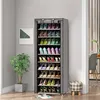 ModernHome Stoff Kleiderschrank mit Regalen für Kleidung Produktbild-Vorschau 6