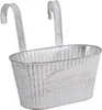 Metall Hängetopf weiß mit 2 Henkel 25 x 13cm - 4 Stück Produktbild-Vorschau 4