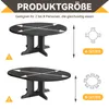 Runder Ausziehbarer Tisch Küchentisch 90-120 cm, 4-8 Produktbild-Vorschau 2