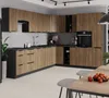 Kondela Unterer Küchenschrank Menzo 80 D 2F BB - Schwarz / Produktbild-Vorschau 2