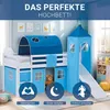 Homestyle4u Hochbett 90x200 Kinder Weiß Rutsche Vorhang Produktbild-Vorschau 16
