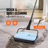 SucceBuy Spazzatrice manuale per pavimenti e tappeti in blu Anteprima dell’immagine prodotto 2