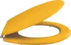 A yellow toilet seat and lid. Produktbild-Vorschau