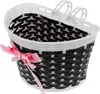 Košík na detský bicykel, 20x13x11cm čierny, tkaný a ľahký, Náhľad obrázku produktu 1