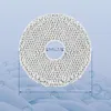 A round, textured mop head with a central hole, shown against a light blue background with subtle water bubble graphics. Produktbild-Vorschau