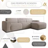 AX LIVING Couch Sofa L Form Didim mini Taupe 310 cm breit, Produktbild-Vorschau 5