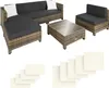 tectake® Aluminium Rattan Lounge wetterfest und Produktbild-Vorschau 1