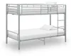 vidaXL Poschodová posteľ Grey Metal 90 × 200 cm Náhľad obrázku produktu 7
