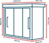 GFP Primeyard Armadio da esterno in metallo 135x55x112 cm Anteprima dell’immagine prodotto 12