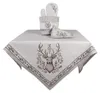 Clayre & Eef Ubrus 100x100 cm Béžový bavlněný Jelen Náhled obrázku produktu 3
