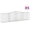 vidaXL Gabionen mit Hochbogen 5 Stk. 400x50x100/120cm Produktbild-Vorschau 1