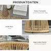 Stolik ogrodowy, stolik pomocniczy z rattanu, szklany blat, Podgląd zdjęcia produktu 8