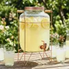 Getränkespender mit Zapfhahn und Ständer, 8 l Glas Produktbild-Vorschau 2