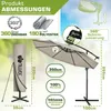 Ombrellone Tillvex Taupe Ø 350 cm Ombrellone da giardino Anteprima dell’immagine prodotto 2