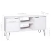 vidaXL TV-Schrank New York Weiß Massivholz Kiefer Produktbild-Vorschau 5