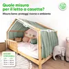 Baldacchino per letto a casetta 135x320 cm eucalipto con Anteprima dell’immagine prodotto 4