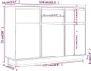vidaXL Sideboard 111x36x75 cm Massivholz Kiefer Produktbild-Vorschau 7