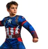 Captain America Kinderkostüm Muskel-Design – Größe 104–110 Produktbild-Vorschau 8