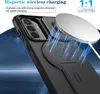 A black phone case with a magnetic wireless charger. Produktbild-Vorschau
