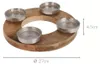 Teelichthalter aus Mangoholz und Aluminium, Ø 27 cm Produktbild-Vorschau 2