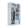 A white wardrobe with clothes and accessories inside. Produktbild-Vorschau